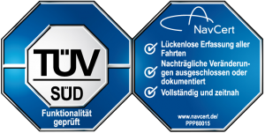 TUV gecertificeerd TravelControl kilometerregistratie